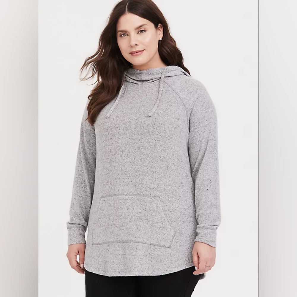 NWT TORRID CLASSIC FIT SUPER SOFT PLUSH TUNIC HOODIE SZ 3